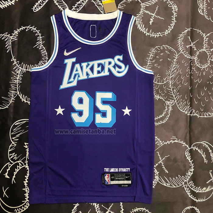 Camiseta Los Angeles Lakers Juan Toscano-Anderson #95 Ciudad 2021-22 Violeta